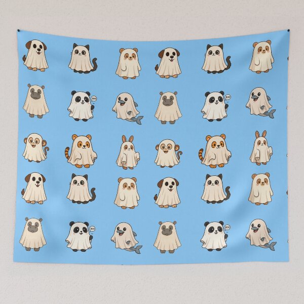 Item preview, Cute Animals Ghost Halloween designed and sold by Prints-by-Olaf.