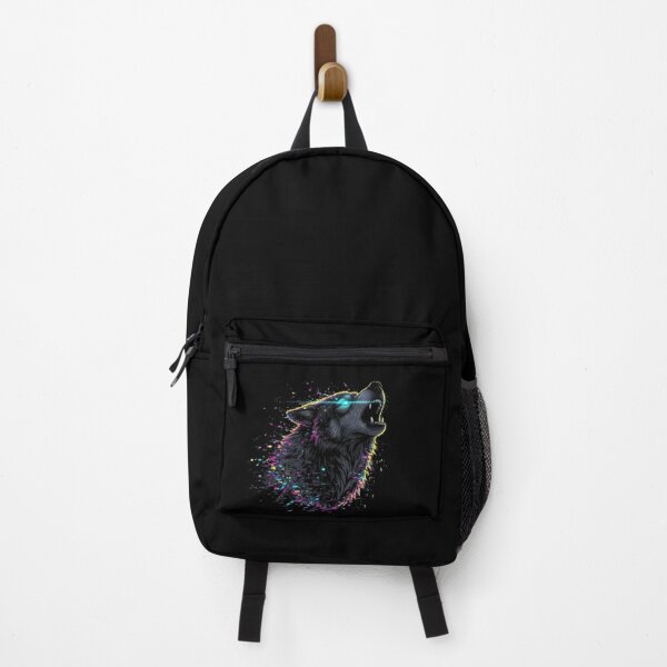 Item preview, Cybernetic Wolf: Glitch Howl - Unique Neon Bio-Glitch Wildlife Art Design designed and sold by trend-forge.