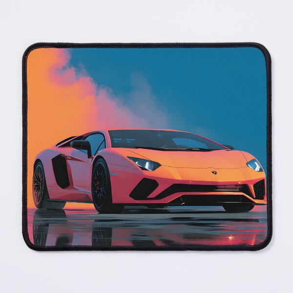 Item preview, Lamborghini LP780-4 Ultimae Racing Car Art – Vibrant Pop Art Wall Print designed and sold by AutoPopStudio.
