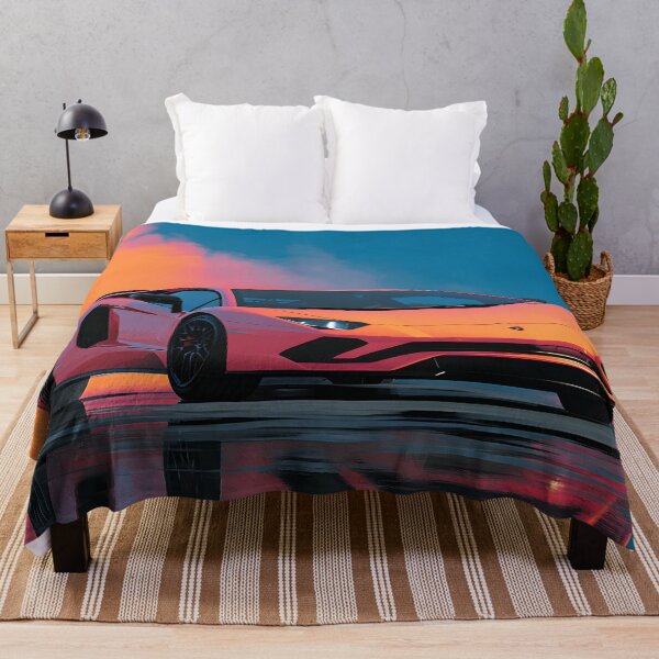 Item preview, Lamborghini LP780-4 Ultimae Racing Car Art – Vibrant Pop Art Wall Print designed and sold by AutoPopStudio.