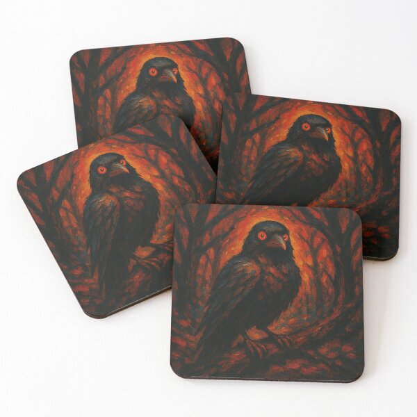 Item preview, Infernal Raven in Ember Forest – Surreal Gothic Wildlife designed and sold by mrrichard515.