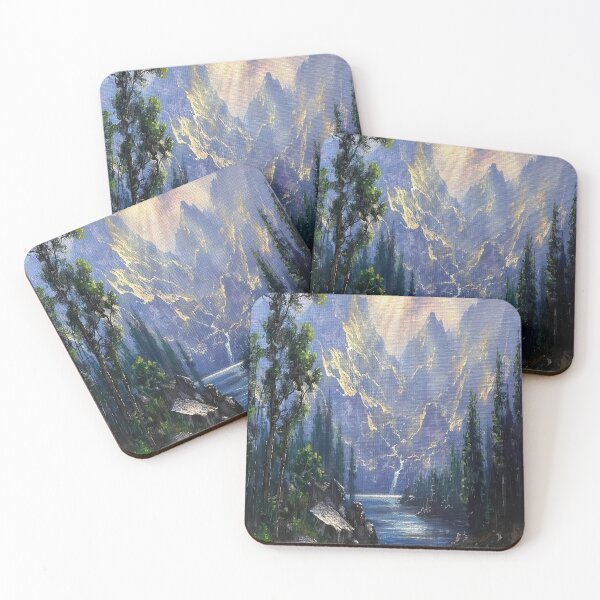 Item preview, Rayos de sol sobre lago de montaña designed and sold by InkLoamed.