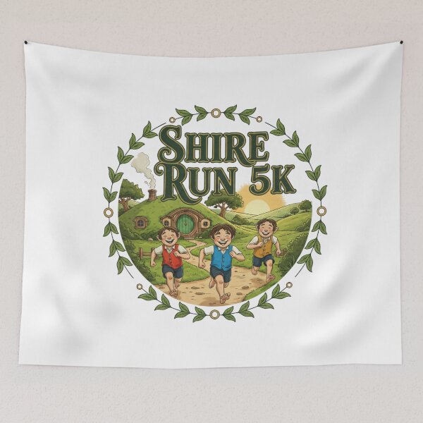 Item preview, Whimsical Countryside 5K Run – Halfling Village Race Emblem for Runners - Running designed and sold by Fenay Designs.