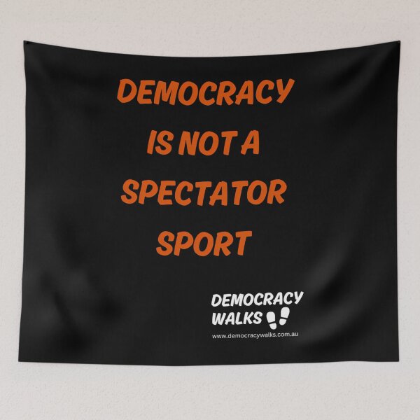 Item preview,  Democracy Is Not A Spectator Sport (Navy) designed and sold by PEDROROBERT.