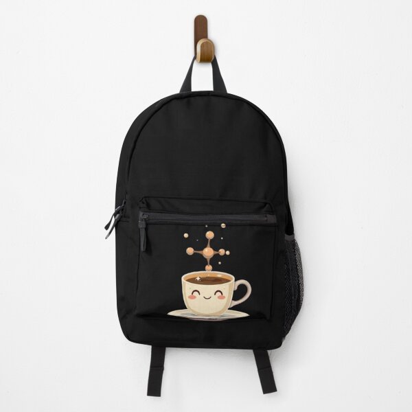 Item preview, Kawaii Coffee Cup with Caffeine Molecule Steam – Cute Science Design designed and sold by Witty Moon.