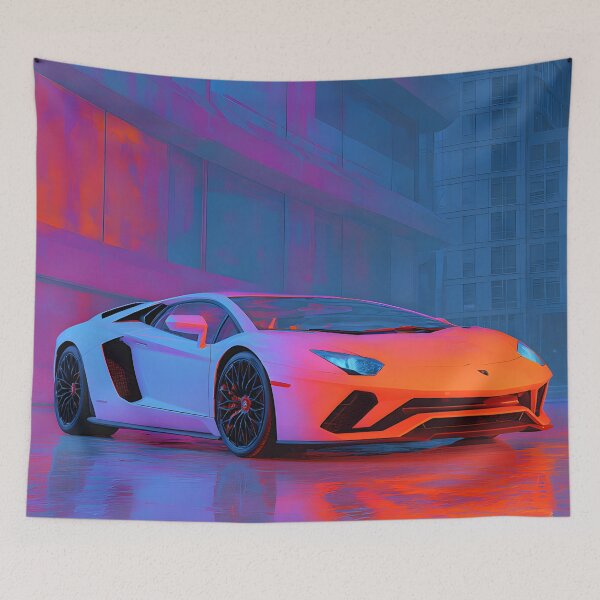 Item preview, Lamborghini LP780-4 Ultimae Pop Art Canvas Print – Bold Supercar Decor designed and sold by AutoPopStudio.