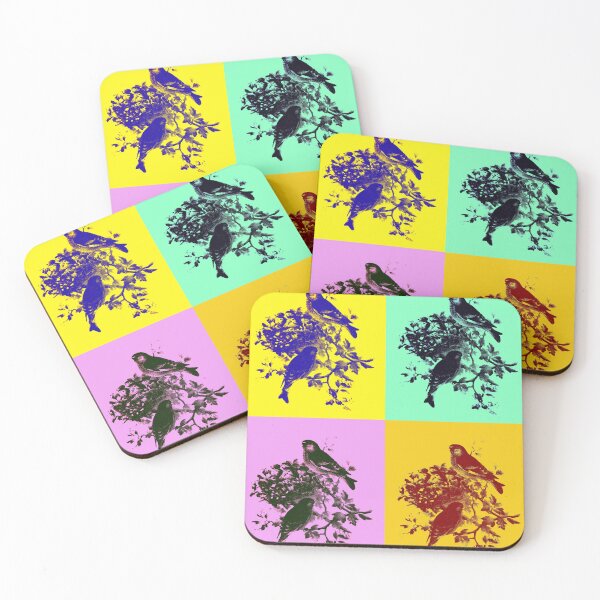 Item preview, POP ART Redesign for Vintage Bird Book Plates By Miss K L SLomczynski designed and sold by KABFA Designs.