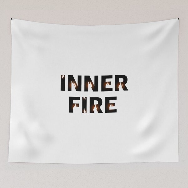 Item preview, Inner Fire - Motivational Flame Typography designed and sold by Happyfreedom.