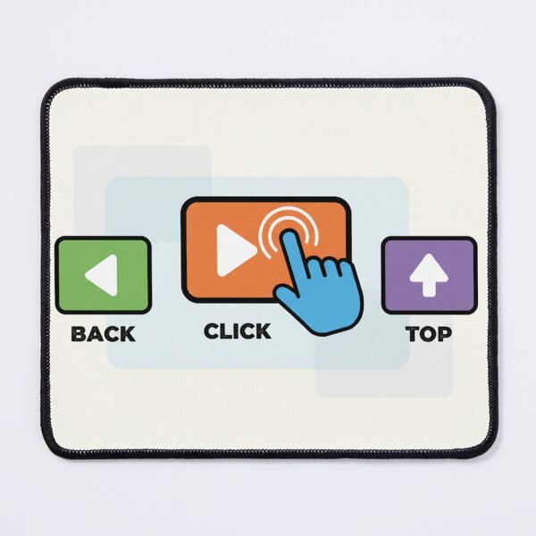 Item preview,  Illustration of modern web action buttons with hand cursor clicking designed and sold by Lichtwellenart.