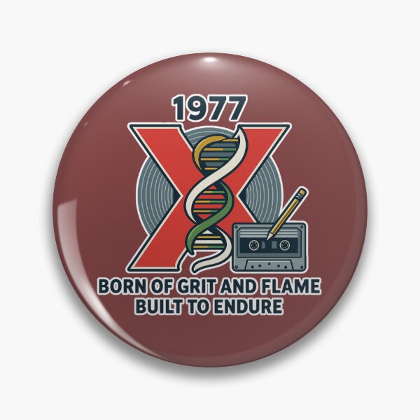 Item preview, Generation X DNA Helix — 1977 Music Motifs — Born of Grit and Flame • Built to Endure Tee designed and sold by Purdiole-art.