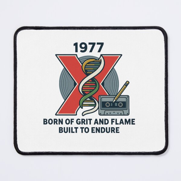 Item preview, Generation X DNA Helix — 1977 Music Motifs — Born of Grit and Flame • Built to Endure Tee designed and sold by Purdiole-art.