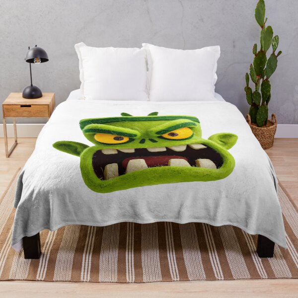Item preview, Angry Green Zombie Monster Cartoon Head designed and sold by DesignArtist.ia.