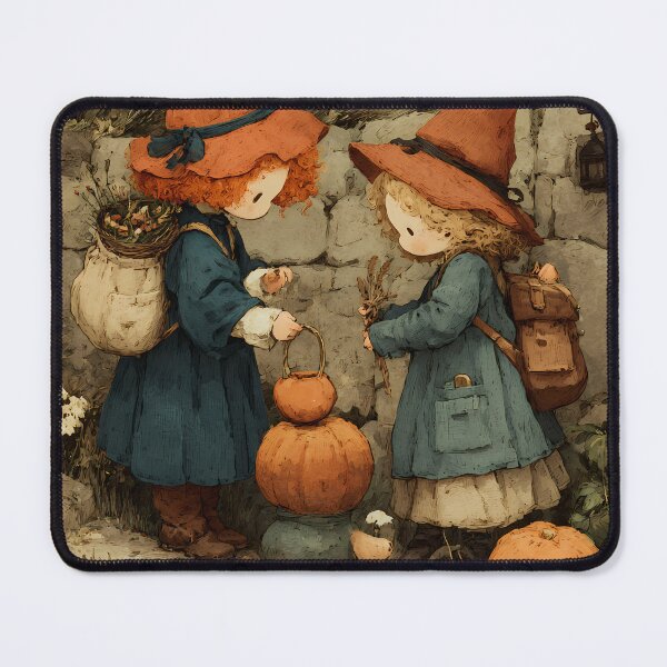 Item preview, Whimsical Children with Pumpkins in a Vintage Countryside Setting designed and sold by daila70.