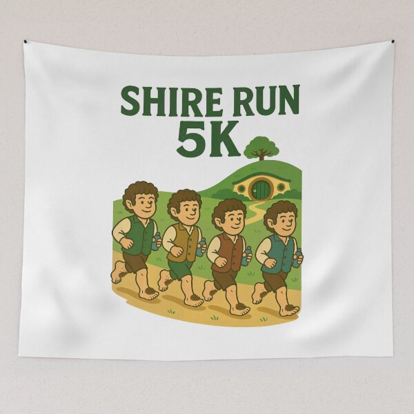 Item preview, Hillfolk Fun Run 5K — Cute Fantasy Runners Illustration - Running designed and sold by Fenay Designs.