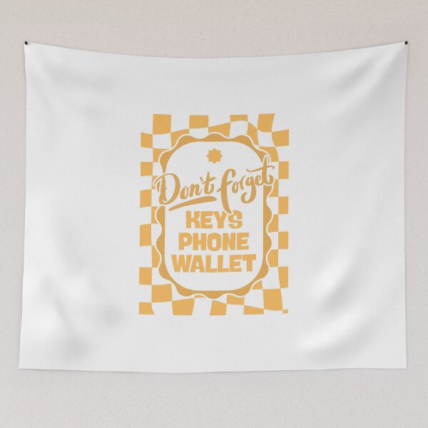 Item preview, Don’t Forget Keys Phone Wallet - Yellow designed and sold by Dondonmart.