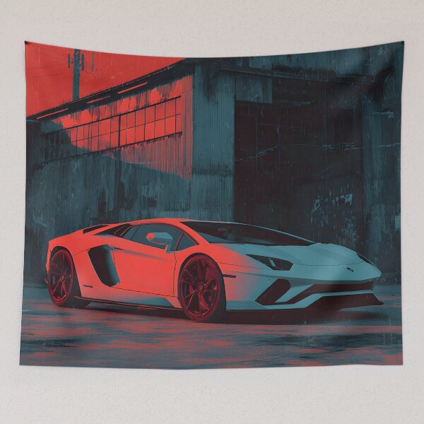Item preview, Lamborghini LP780-4 Ultimae Luxury Car Poster – Colorful Pop Art Design designed and sold by AutoPopStudio.