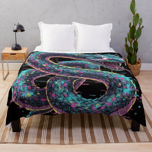 Item preview, Cybernetic Serpent: Glitch Coil - Unique Neon Bio-Glitch Snake Art Design designed and sold by trend-forge.