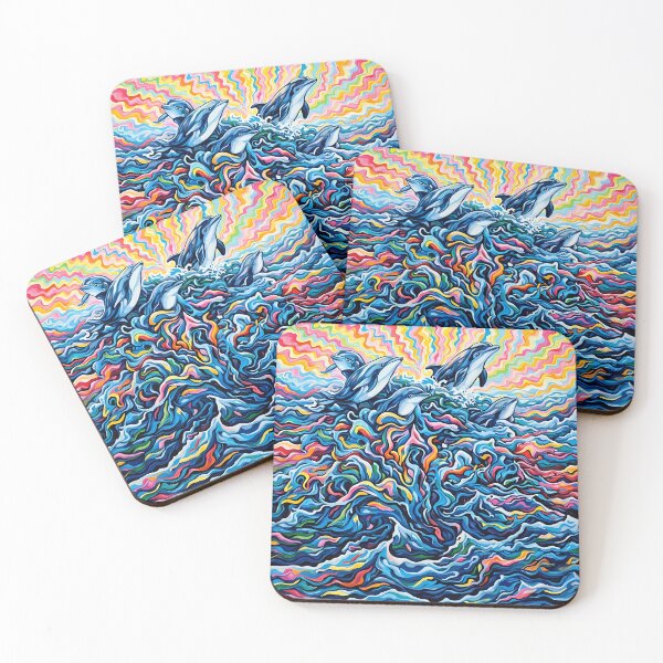 Item preview, Echoes of the Deep: Psychedelic Dolphins in a Chromatic Sea designed and sold by mrrichard515.