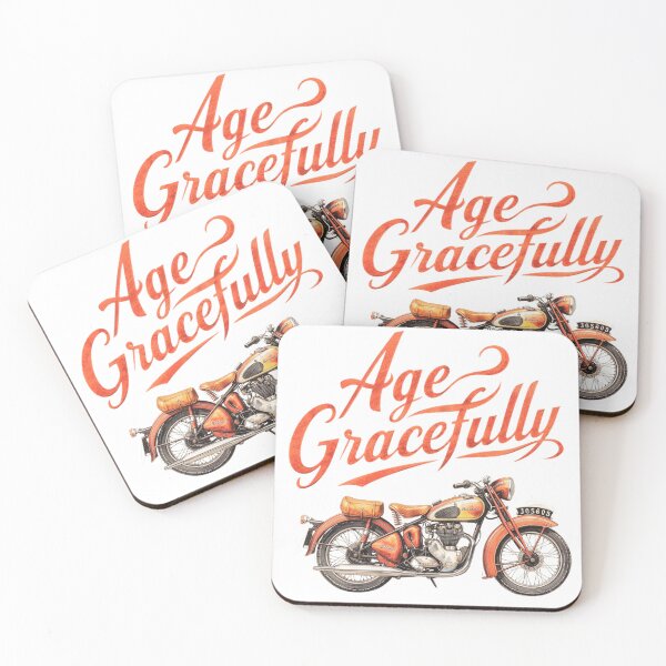 Item preview, Age Gracefully – Vintage Motorcycle Retro Biker Design designed and sold by WovennDesigns.