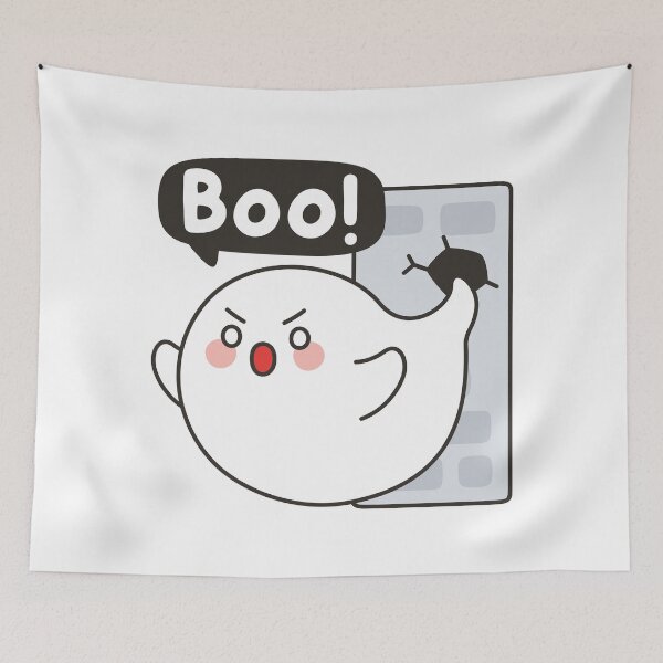 Item preview, Cute Ghost BOO! Emote – Funny Halloween Sticker designed and sold by BibleProject.