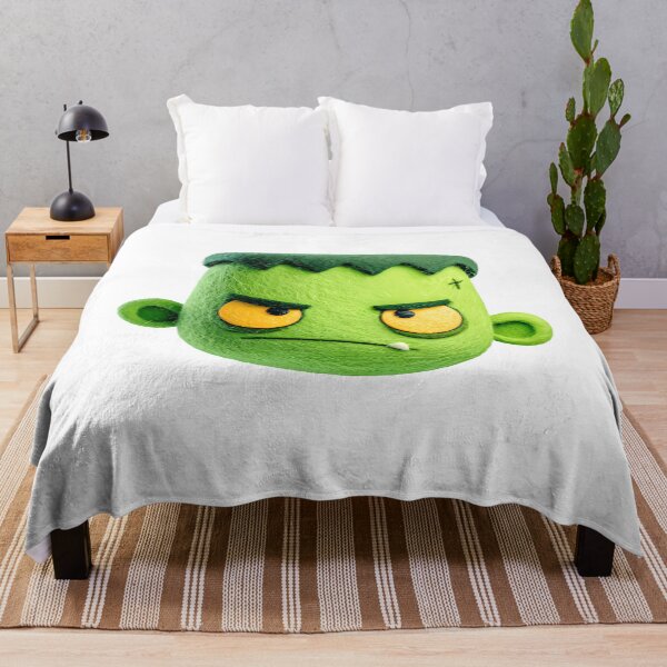 Item preview, Grumpy Frankenstein Monster Cartoon Head designed and sold by DesignArtist.ia.