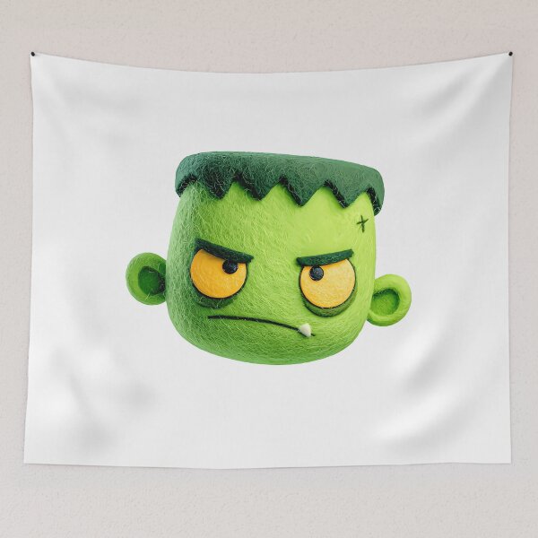 Item preview, Grumpy Frankenstein Monster Cartoon Head designed and sold by DesignArtist.ia.