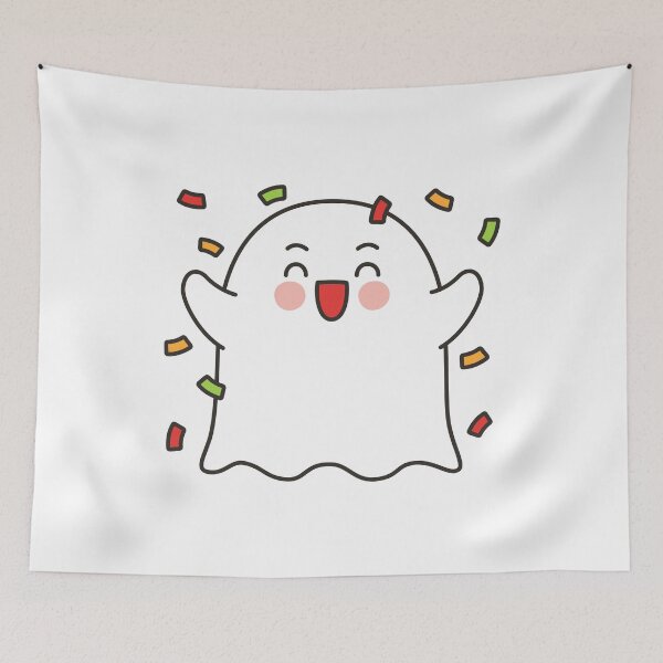 Item preview, Cute Ghost Confetti Emote – Celebration Kawaii Sticker designed and sold by BibleProject.