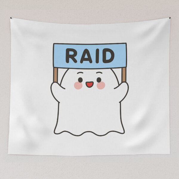 Item preview, Cute Ghost RAID Emote – Streaming Gamer Sticker designed and sold by BibleProject.