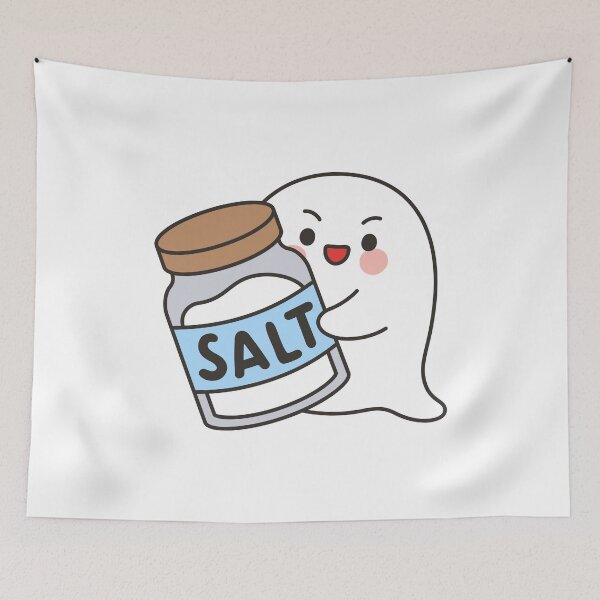 Item preview, Cute Ghost SALT Emote – Funny Kawaii Gamer Sticker designed and sold by BibleProject.