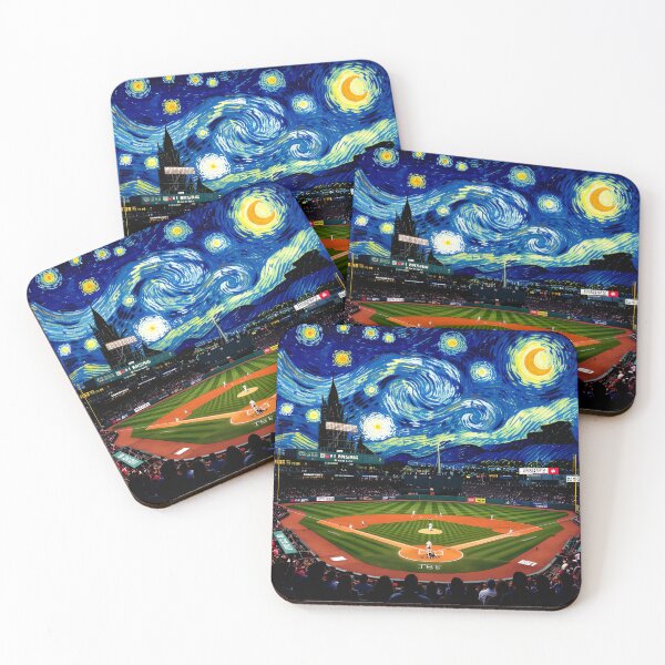 Item preview, starry night baseball game colorful abstract design designed and sold by SmashingDeals.