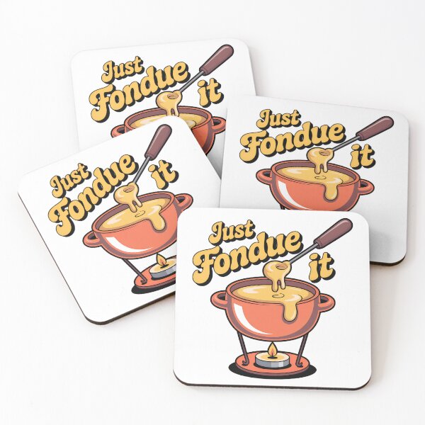 Item preview, Just Fondue It – Cartoon Cheese Fondue Pot Illustration, Cute Foodie Design designed and sold by VividOrganica.