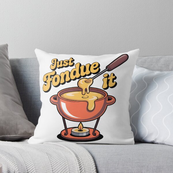 Item preview, Just Fondue It – Cartoon Cheese Fondue Pot Illustration, Cute Foodie Design designed and sold by VividOrganica.