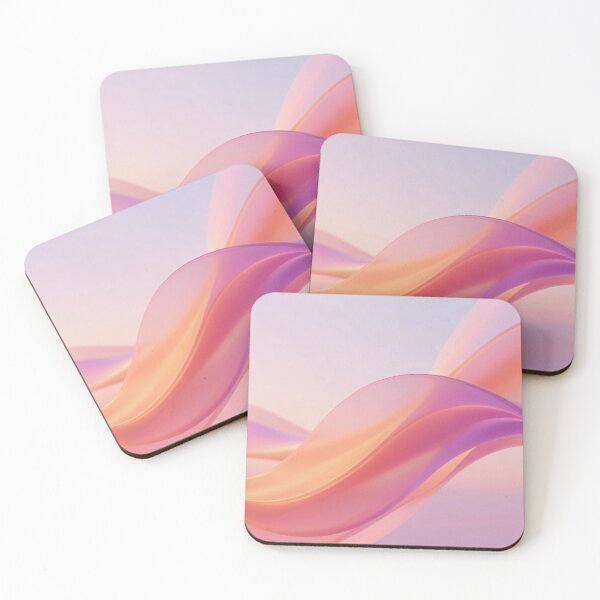 Item preview, Soft Gradient Flowing Ribbons with Pink and Orange Hues in Minimal Dreamy Abstract 3D Wave Design designed and sold by Mimoshi ⭐⭐⭐⭐⭐.