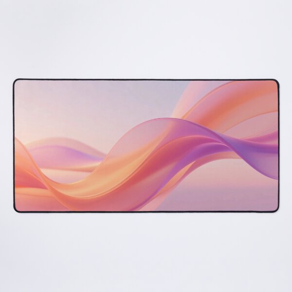 Item preview, Soft Gradient Flowing Ribbons with Pink and Orange Hues in Minimal Dreamy Abstract 3D Wave Design designed and sold by Mimoshi ⭐⭐⭐⭐⭐.