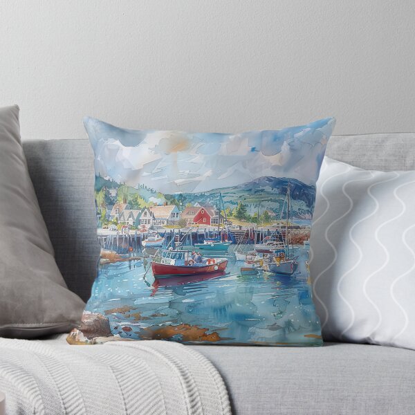 Artikelvorschau, Sommer in Bar Harbor Aquarell Küstenlandschaft von Maine entworfen und verkauft von Mcdavedjeme.
