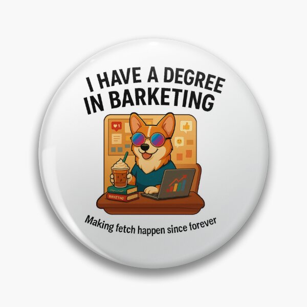 Item preview, Barketing Degree – Hipster Corgi Student Dog Marketing designed and sold by Mars.Pen.Studio.
