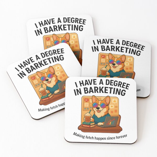 Item preview, Barketing Degree – Hipster Corgi Student Dog Marketing designed and sold by Mars.Pen.Studio.