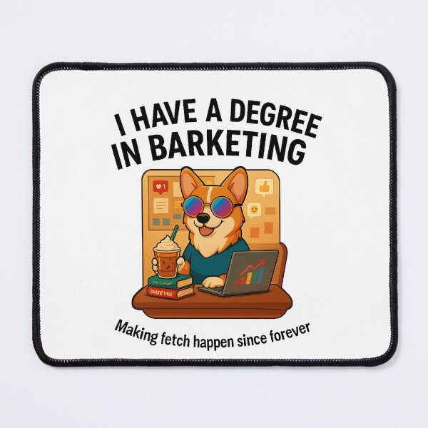 Item preview, Barketing Degree – Hipster Corgi Student Dog Marketing designed and sold by Mars.Pen.Studio.