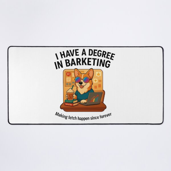 Item preview, Barketing Degree – Hipster Corgi Student Dog Marketing designed and sold by Mars.Pen.Studio.
