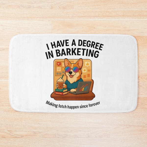 Item preview, Barketing Degree – Hipster Corgi Student Dog Marketing designed and sold by Mars.Pen.Studio.