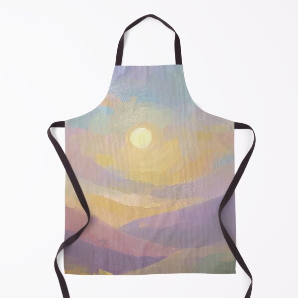 Item preview, Pintura al óleo abstracta colina al atardecer designed and sold by ArtHouseNiklas.