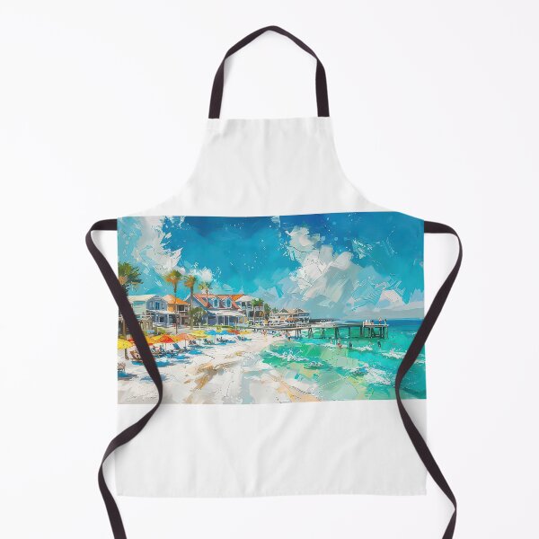 Item preview, Colorful Umbrellas And Pier On Destin Florida Beach Coastal Scene designed and sold by Mcdavedjeme.