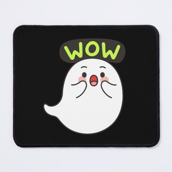 Item preview, Cute Ghost WOW Emote – Funny Reaction Kawaii Sticker designed and sold by BibleProject.