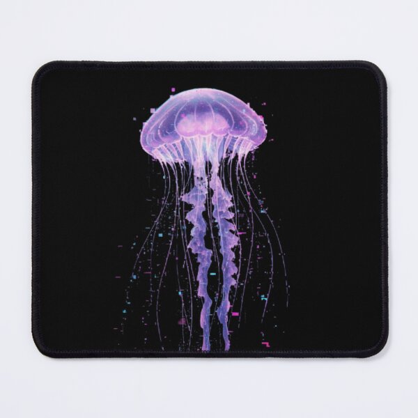 Item preview, Cybernetic Jellyfish: Glitch Bloom - Unique Neon Bio-Glitch Marine Art Design designed and sold by trend-forge.