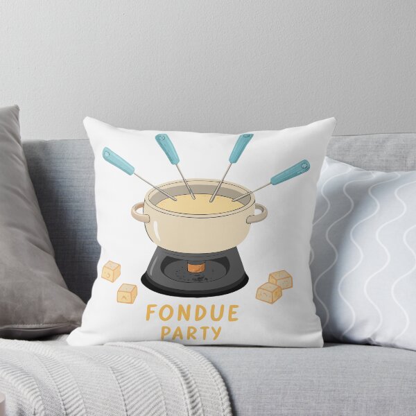 Item preview, Fondue Party  – Cute Cartoon Cheese Fondue Pot with Forks, Fun Foodie Design designed and sold by VividOrganica.