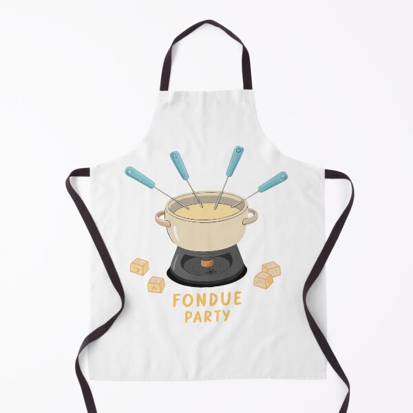 Item preview, Fondue Party  – Cute Cartoon Cheese Fondue Pot with Forks, Fun Foodie Design designed and sold by VividOrganica.