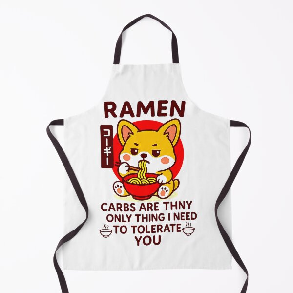 Item preview, Carbs Are the Only I Need to Tolerate You Kawaii Corgi Eating Ramen Cute Chibi Dog, Funny Foodie Carbs Quote designed and sold by Millionaireboss.