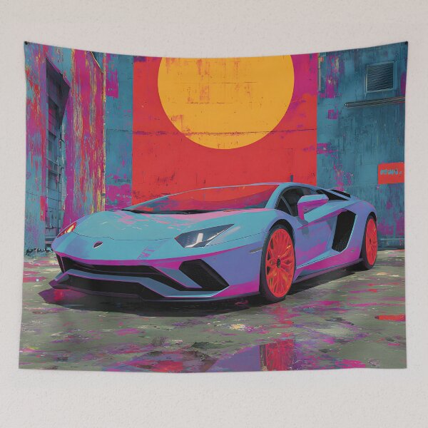 Item preview, Lamborghini LP780-4 Ultimae Sports Car Poster – Modern Pop Art Style designed and sold by AutoPopStudio.
