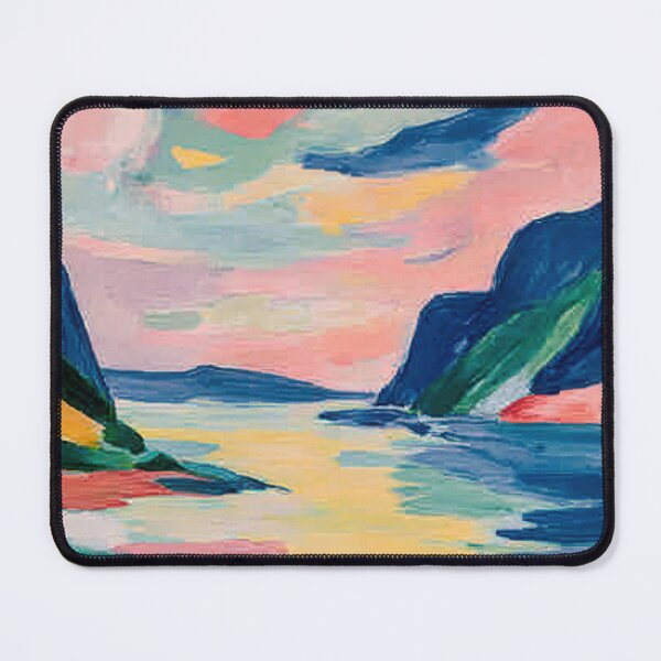 Item preview, Pastel oil painting fjord landscape designed and sold by ArtHouseNiklas.
