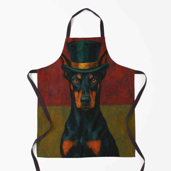 Item preview, Stylish Doberman Pinscher Dog Portrait Painting designed and sold by Flying Doggo.